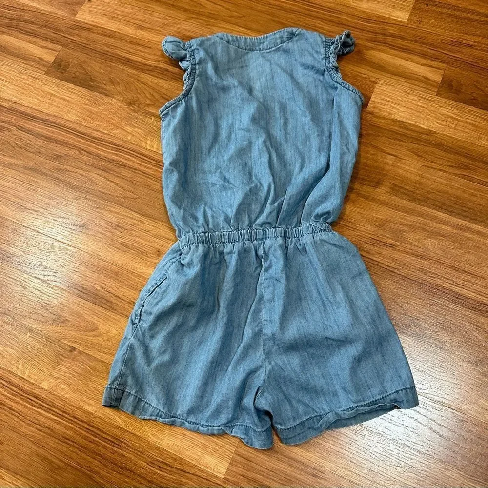 Girls Dress / Romper | Floral & Denim Patterns | Girls  size 7 - Medium